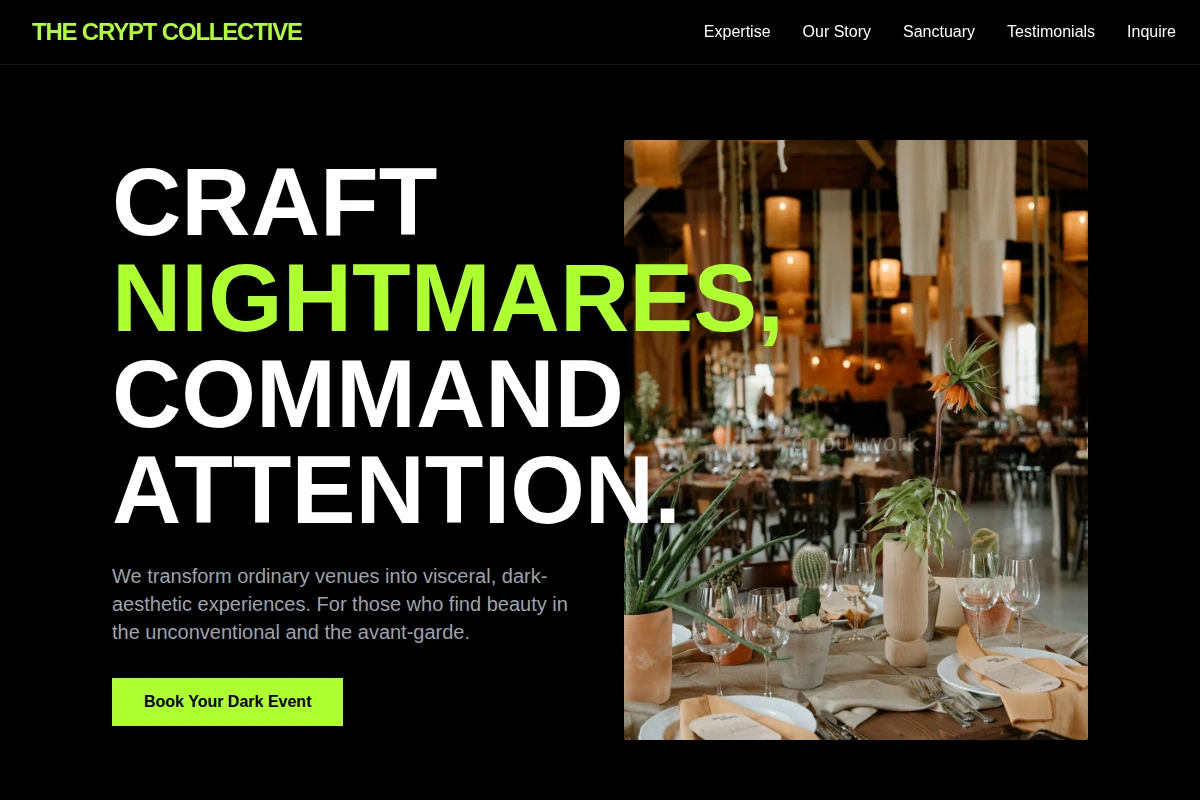 Contrast Event Decor